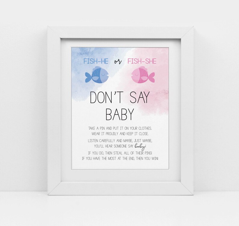 Fishing Theme Gender Reveal Fish He or Fish She Gender Etsy Australia