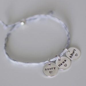 Charm Bracelet Personalised Liberty of London Fabric Silver Plated image 8