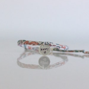 Charm Bracelet Personalised Liberty of London Fabric Silver Plated image 5