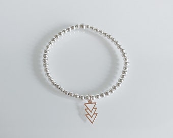 925 Sterling Silver Stretch Bracelet with Aztec Charm