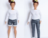 Barbie clothes curvy Barbie jeans curvy barbie sweatshirt Curvy barbie shorts curvy Barbie clothes curvy barbie jumper