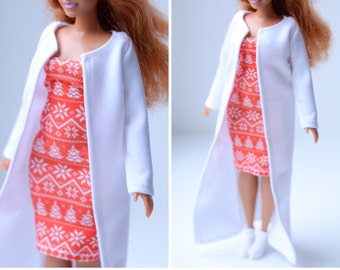 Doll clothes / curvy doll clothes/ 12 inch doll clothes / doll cardigan  / doll clothing   / made to move / doll outfit