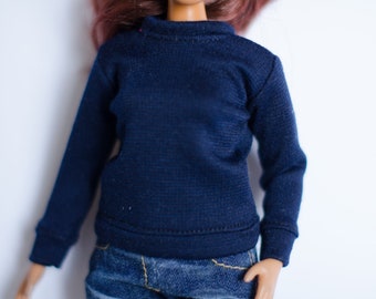 curvy top/ curvy Doll clothes/ curvy doll long sleeve top/ doll clothes / doll clothing