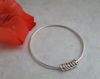 Sterling Silver 'Circles' Bangle