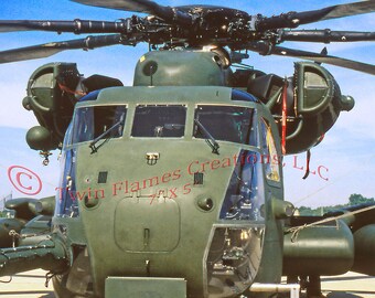 Set of 3 Military Aircraft Photo Color Art Prints, US Navy Blue Angels, MH-53 Pave Low Helicopter, F/18 Hornet Fighter Jet Pick 1 of 6 Sizes