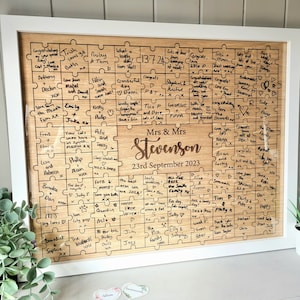 Wedding Guest Book Puzzle, Personalised Alternative Wedding Guestbook