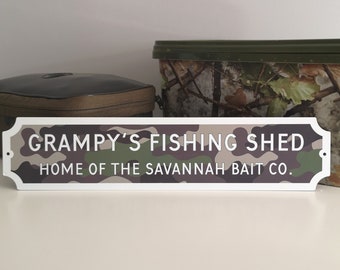 Camouflage Design Personalised Acrylic Street Sign , Army Camo - Man Cave - Father's Day Gift - Dad's Shed