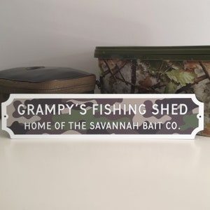 Camouflage Design Personalised Metal Street Sign , Army Camo - Man Cave - Father's Day Gift - Dad's Shed