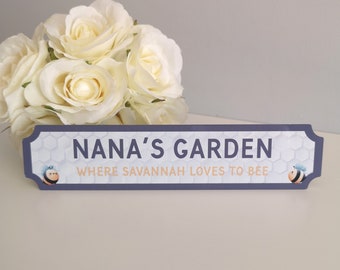 Bee Design Personalised Garden Sign , Man Cave - Mother's Day Gift - Home Bar