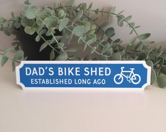 Personalised Acrylic Bicycle Sign , Man Cave - Father's Day Gift - Cycling Gifts - Dad's Shed