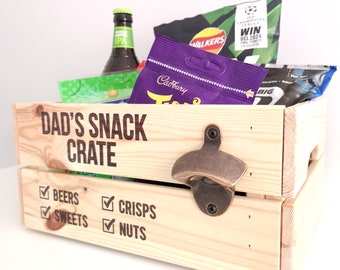 Snack Crate Personalised Gift, Gift for Him Care Package, Supply Drop, Gift Box