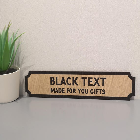 Personalised Oak Street Sign , Man Cave, Father's Day Gift, Home Bar, Hot Tub Bar Sign, Dad's Shed