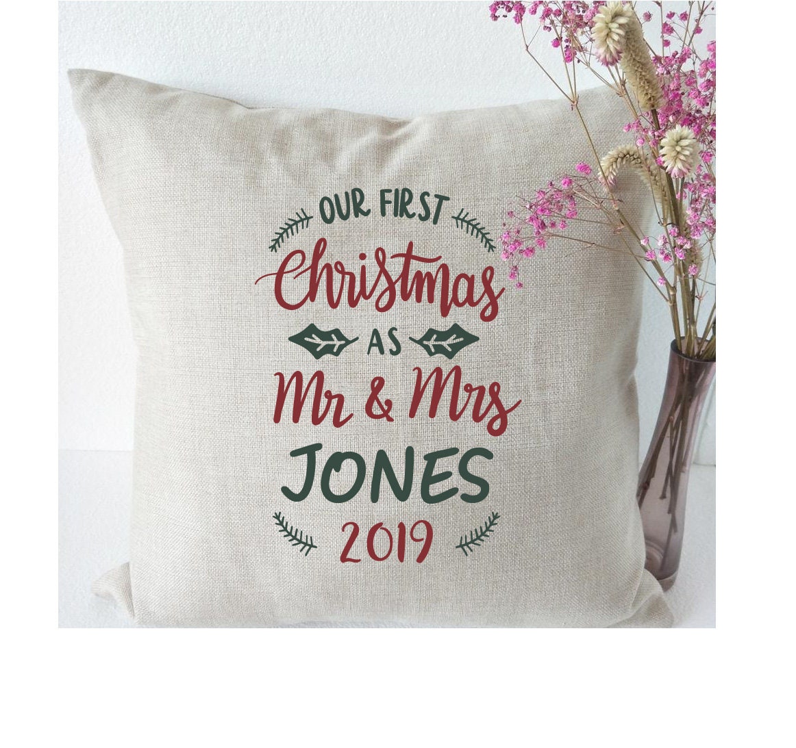 Download First Christmas As Mr & Mrs 'Surname' Cushion Cover ...