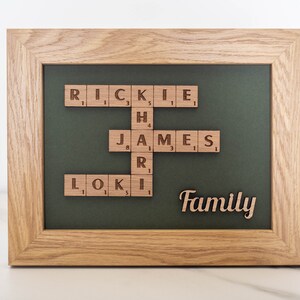 Personalised Letter Tile Family Frame , Gift for Her Gift for Him ...