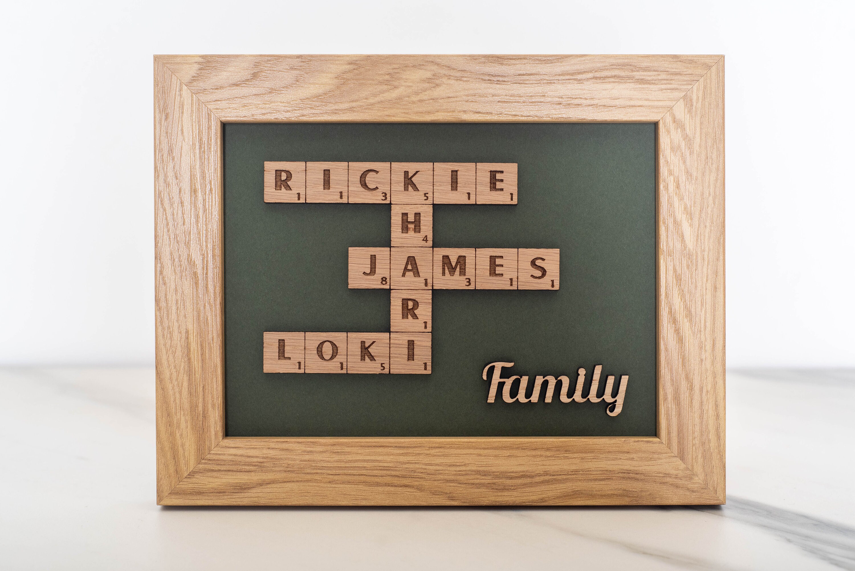 Personalised Letter Tile Family Frame Gift for Her Gift - Etsy