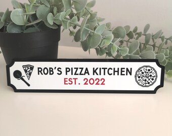 Personalised Acrylic Pizza Kitchen Sign , Father's Day Gift, Garden Sign