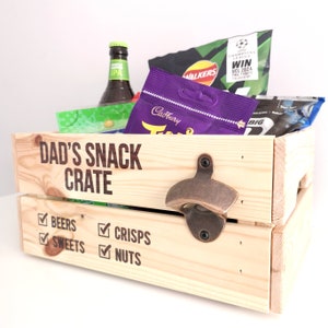 Personalised Snack Crate, Care Package, Supply Drop, Gift Box, Christmas Gift For Him, Contents not Included image 2