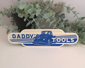 Vintage Car Design Personalised Acrylic Sign, Shed Garage, Father's Day Gift, tools, mechanic gifts