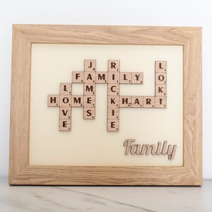 Personalised Letter Tile Family Frame , Gift for Her Gift for Him ...