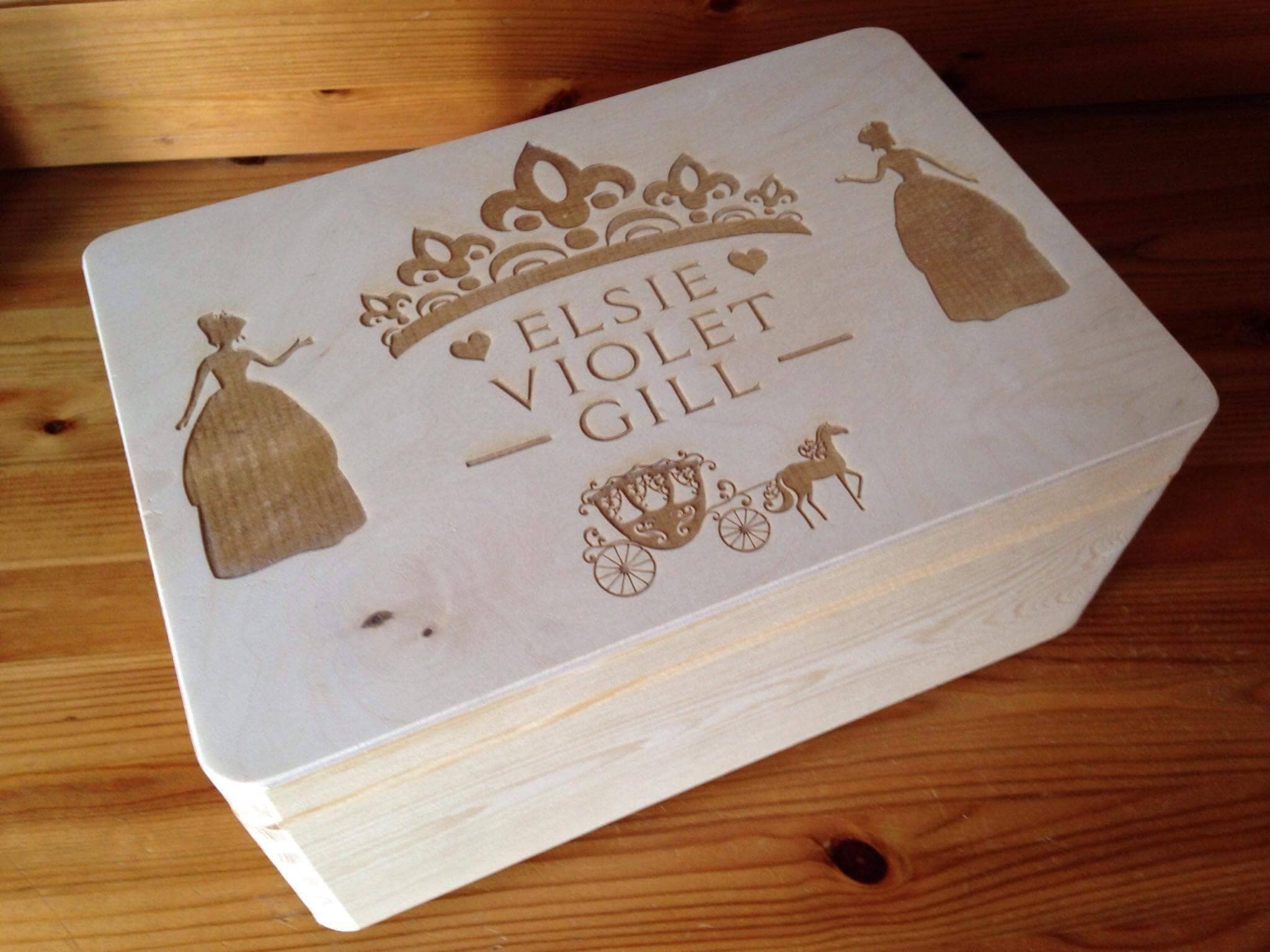 Personalised Customised Laser Engraved Wooden Keepsake Box Etsy