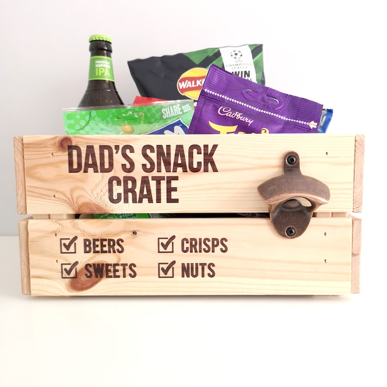 Personalised Snack Crate, Care Package, Supply Drop, Gift Box, Christmas Gift For Him, Contents not Included image 3