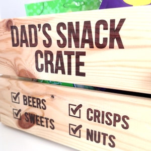 Personalised Snack Crate, Care Package, Supply Drop, Gift Box, Christmas Gift For Him, Contents not Included image 4