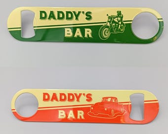 Vintage Car Motorbike Personalised Bar Blade Dad Father's Day Gift