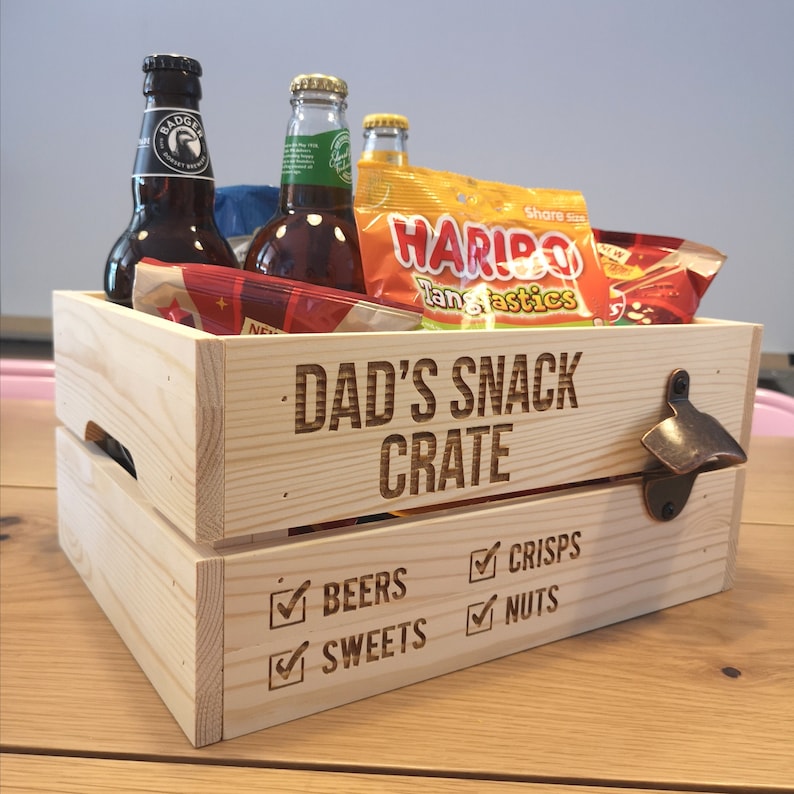 Personalised Snack Crate, Care Package, Supply Drop, Gift Box, Christmas Gift For Him, Contents not Included image 1