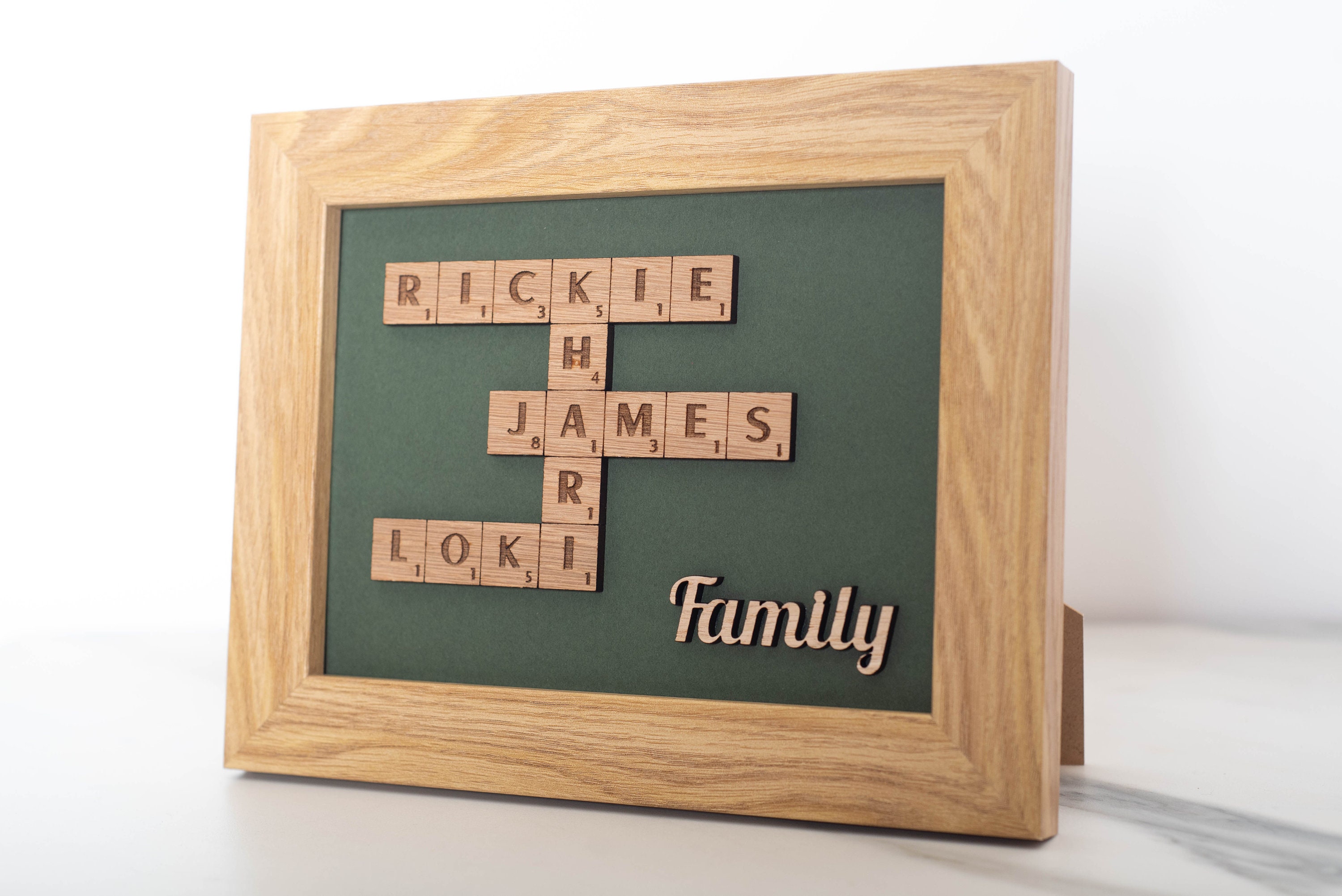 Personalised Letter Tile Family Frame Gift for Her Gift - Etsy