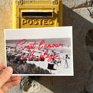 Carte postale Mimizan - C'est l'amour à la plage