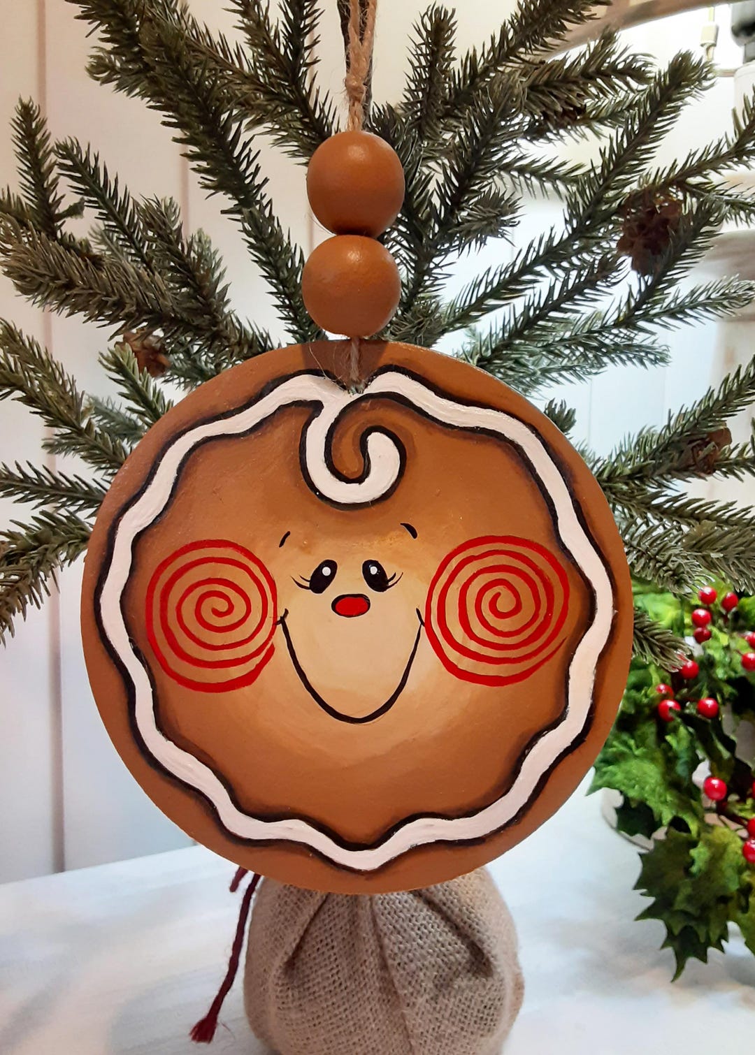Mr. Swirley Cheeks Gingerbread Man Wall Hanging - Etsy