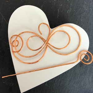 Infinity hair pin, copper barrette, shawl pin, scarf slide, beautiful accessory, unique handmade gift for her, women accessories