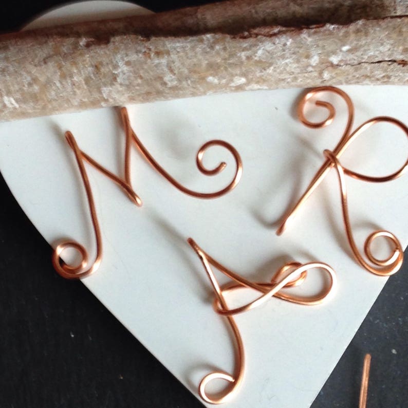 Custom Copper Letter Pin Personalised Gift Initial Pin Etsy
