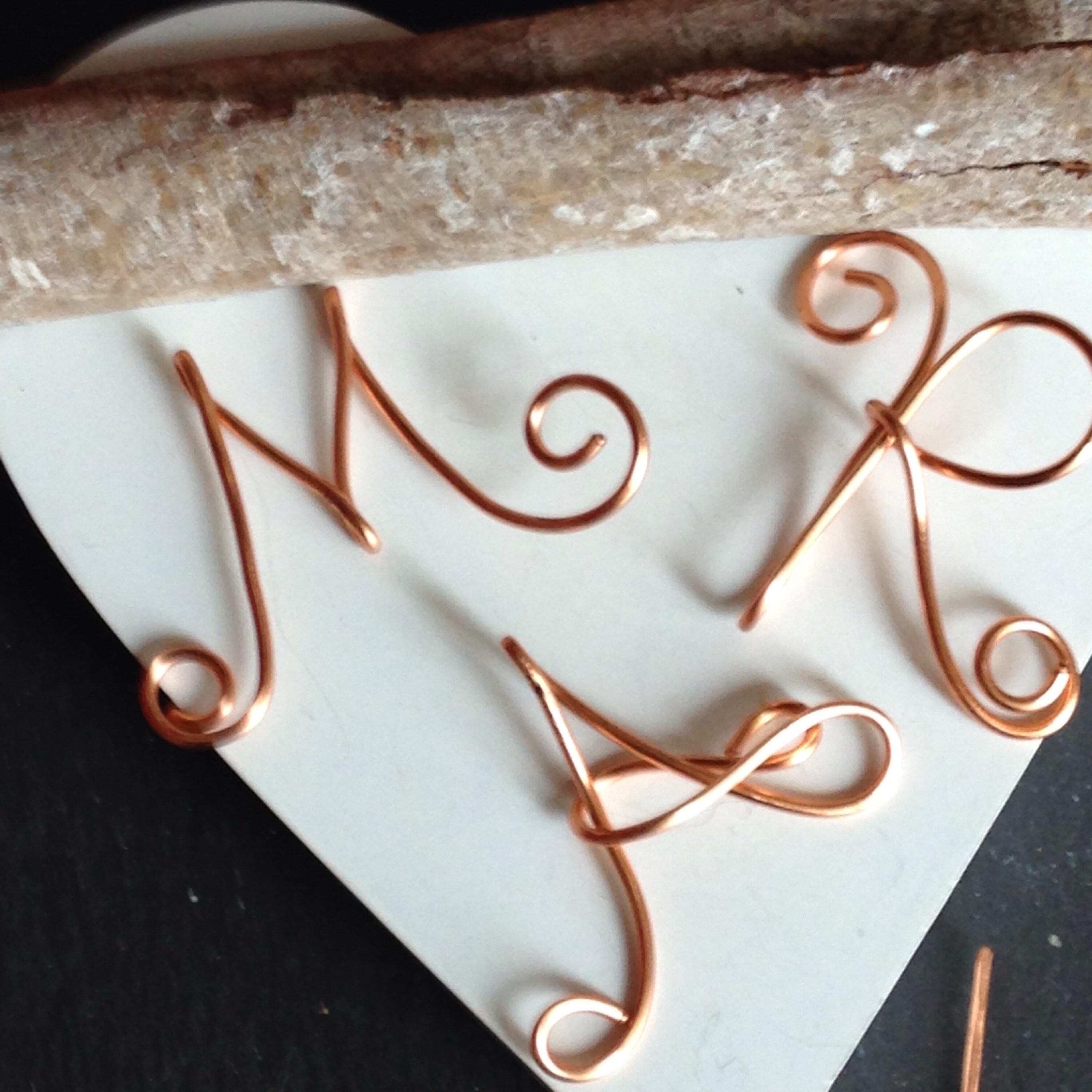 Custom Copper Letter Pin Personalised Gift Initial Pin Etsy