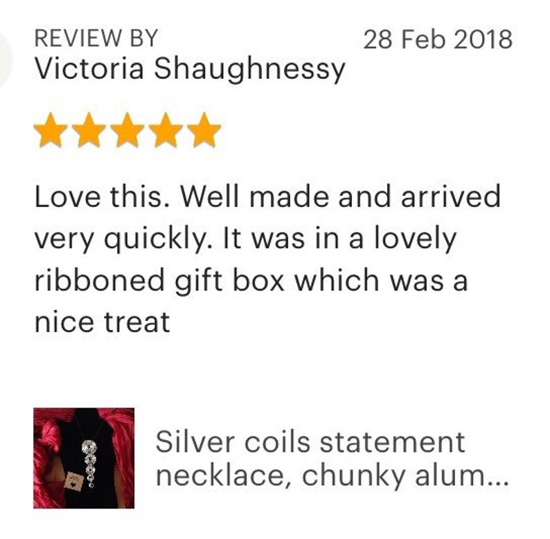 Christmas gift for her chunky aluminium wire jewelry Silver coils statement necklace
