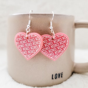 Valentine Herz XOXO Ohrringe Digitale SVG-Datei