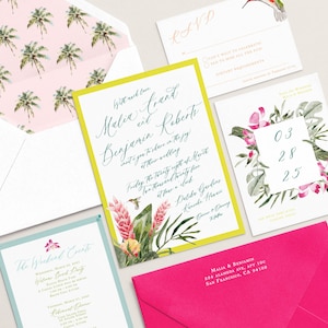 Tropical Destination Wedding Invitation Suite | Hawaii Wedding Invitation