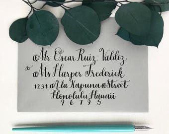 Lillian Style | Hand Addressed Calligraphy Envelope | Formal Wedding Envelope Calligraphy | Envelope Calligraphy Commission