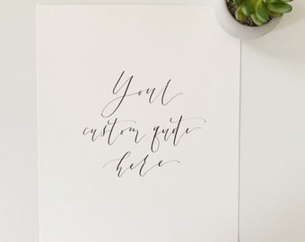 8 x 10 Custom Calligraphy Wall Art