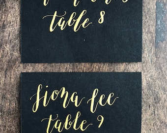 Calligraphy Place cards | Wedding place card | Dinner Party place card | Wedding Escort Card | Olivia Style