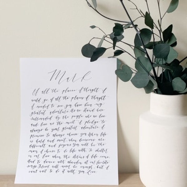 Calligraphy Wall Art Etsy