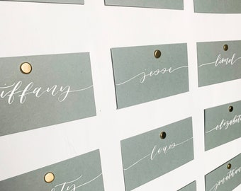 Flat Wedding Calligraphy Place Cards