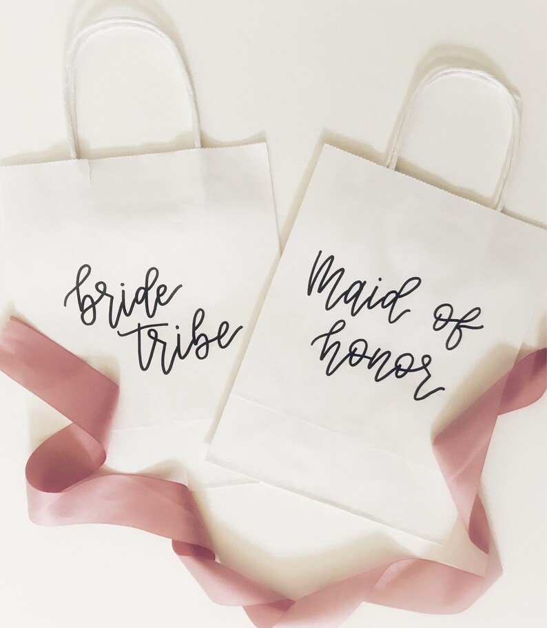 Custom White Gift Bags Personalized Gift Bags Wedding Etsy