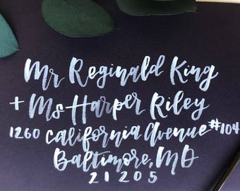 Brush Lettering Chloe Style | Wedding Envelope Calligraphy | Invitation Envelope | Hand Lettered Envelope | Modern Casual Calligraphy