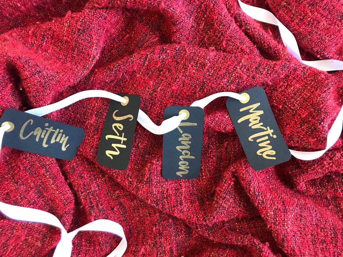 Gold Embossed Custom Gift Tags Personalized Gift Tags Etsy