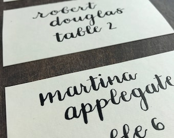 Calligraphy Place cards | Wedding Place Cards | Escort Cards | Dinner Party Place Cards | Lillian Style