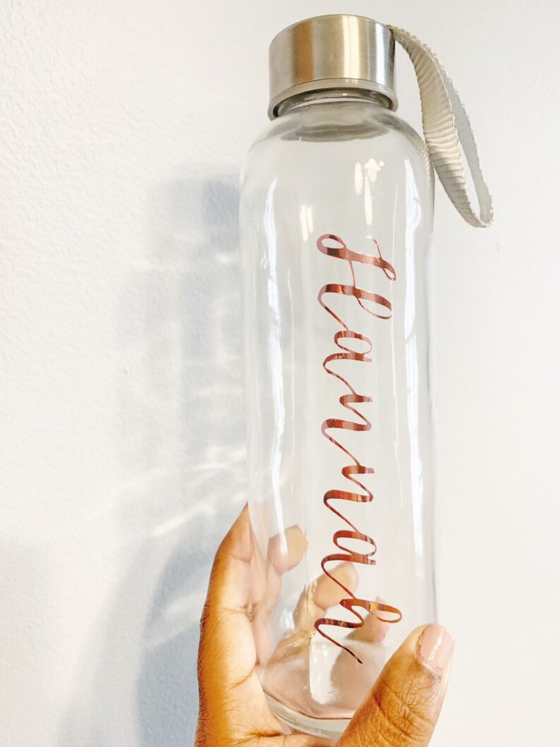 glass water bottles custom logo