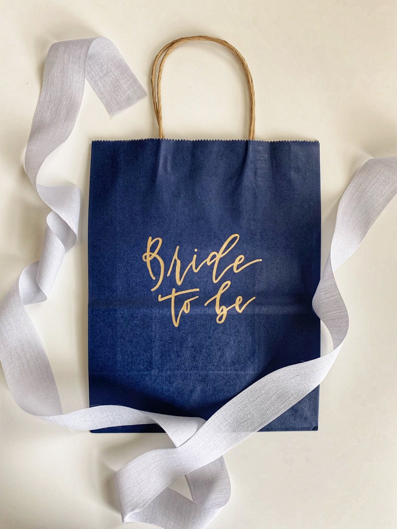 Custom Navy Gift Bags Personalized Gift Bags Wedding - Etsy