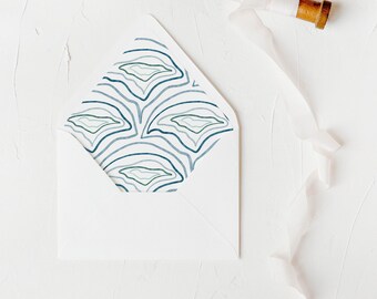 Watercolor Shell Envelope Liner