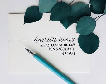 Hand Addressed Envelope Mackenzie Style | Wedding Envelope Calligraphy | Informal Envelope Calligraphy | Envelope Calligraphy Commission